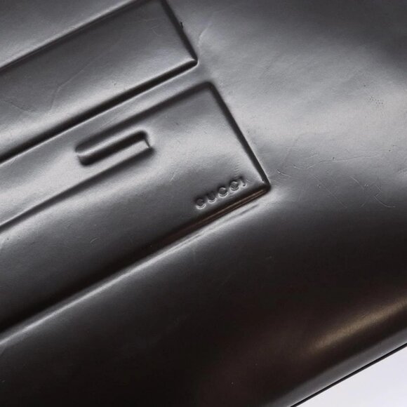 GUCCI Shoulder Bag Patent leather Brown Silver 001 3034 1705 Auth ep10769 - Picture 11 of 15